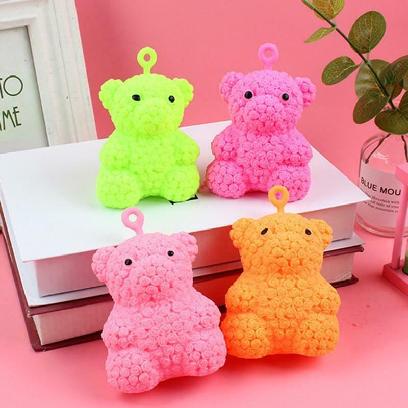 Glowing Bear Flash Gifts LED Cartoon Lights Toys Funny Pinch Kids Toys
