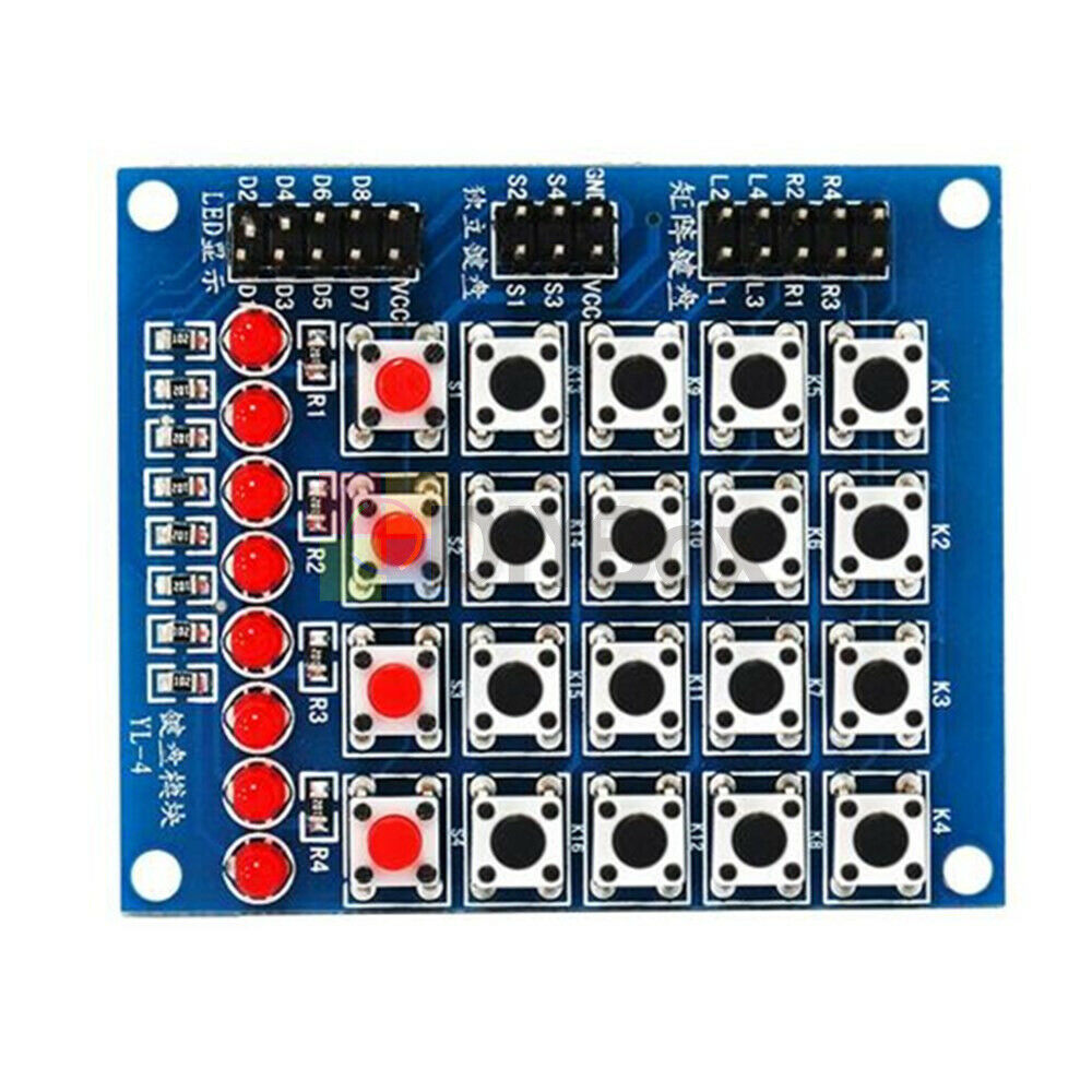 4x4 keyboard buttons Keypad Matrix LED Marquee Independent keyboard F/ Smart car