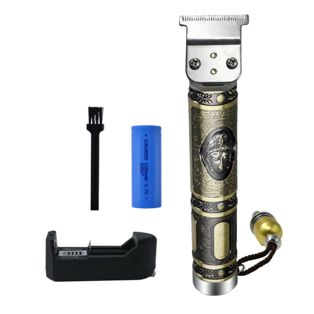 Hair Trimmer Rechargeable Child Household Shaver Clipper Self-Cut Golden