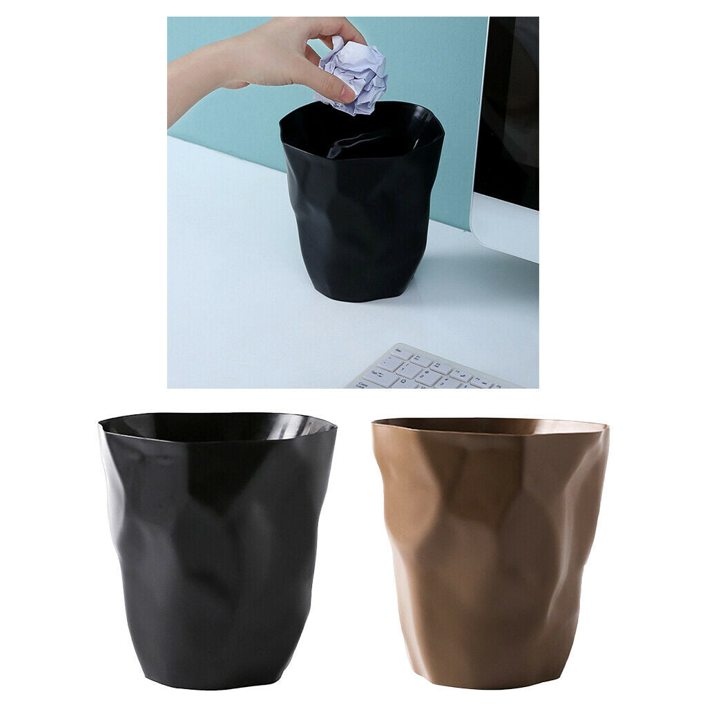2pcs Mini Trash Can Rubbish Bin Tabletop Ashtray Living Room Garage Kitchen