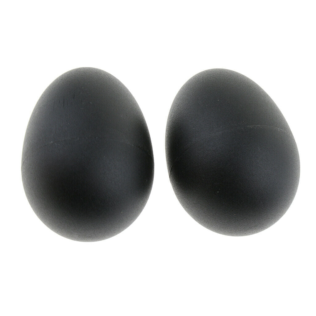 2 Pieces Plastic Black Sand Egg Shaker Performance Parts Kids Toys Gift