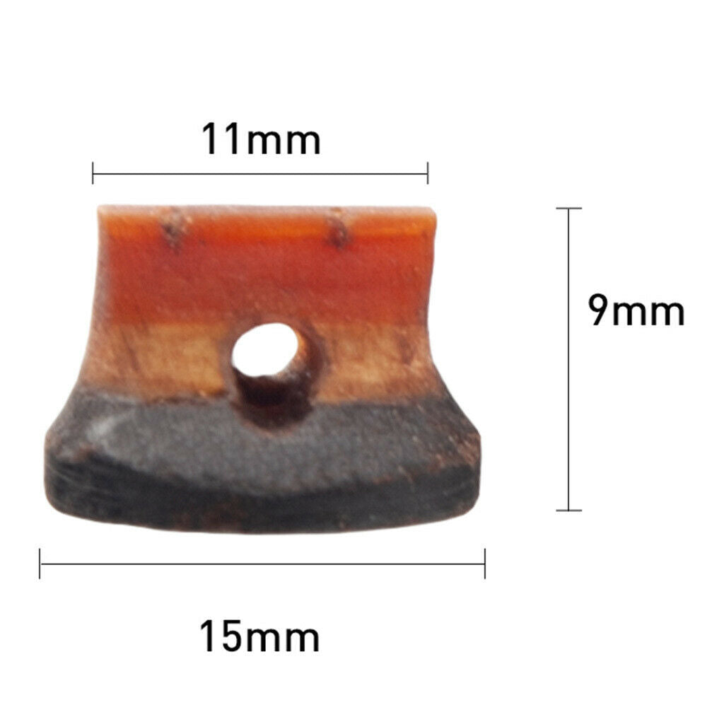 10 Pieces Professional Chinese Wooden Erhu Double Color Bridge Replacement Part