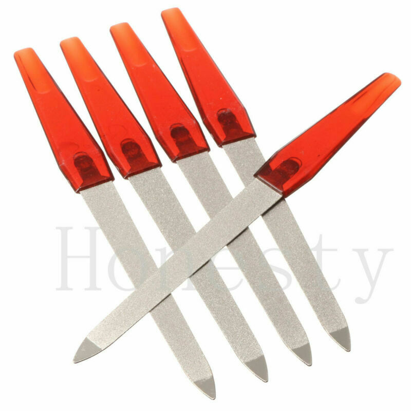 10x Metal Double Sided Nail Files Strong Edge Manicure Pedicure Grooming Remover