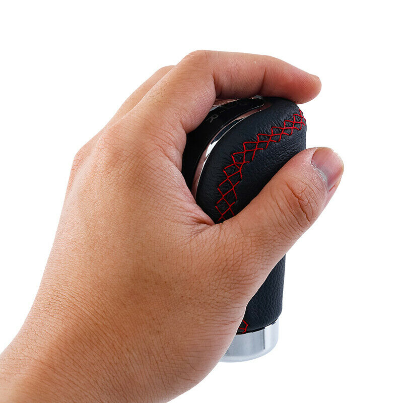 5 Speed Manual Car Auto Gear Stick Shift Knob Shifter Black PU Leather+Aluminium