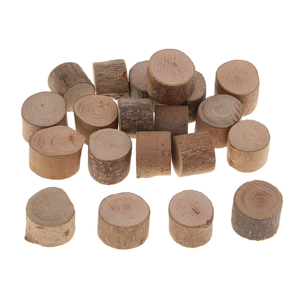 Natural Wooden Blocks Wooden Shapes, Mixed Size,30Pcs Unfinished Wood Blocks
