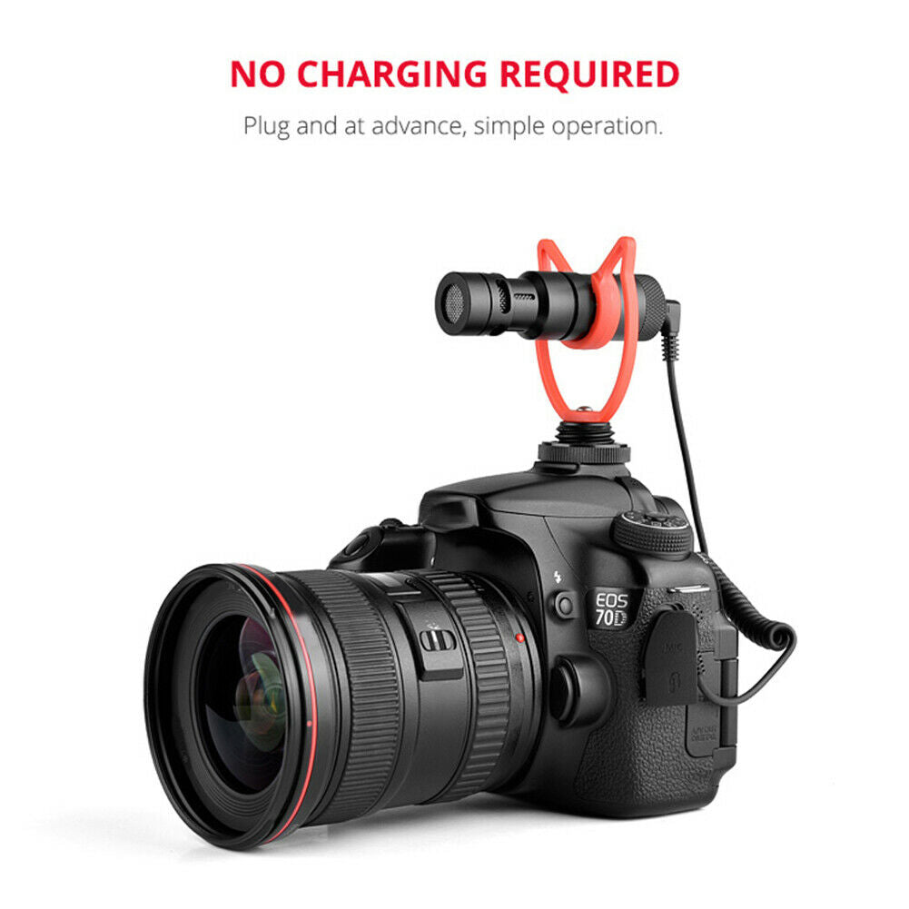 Mini Microphone Professional Video DSLR Camera Phone Live Recording Mic Wirele @