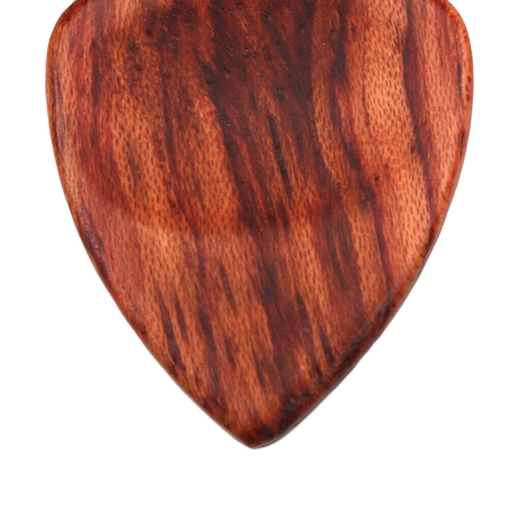 4 Packs Wooden Guitar Picks Set Parts for Music Lovers Performers 27x32mm
