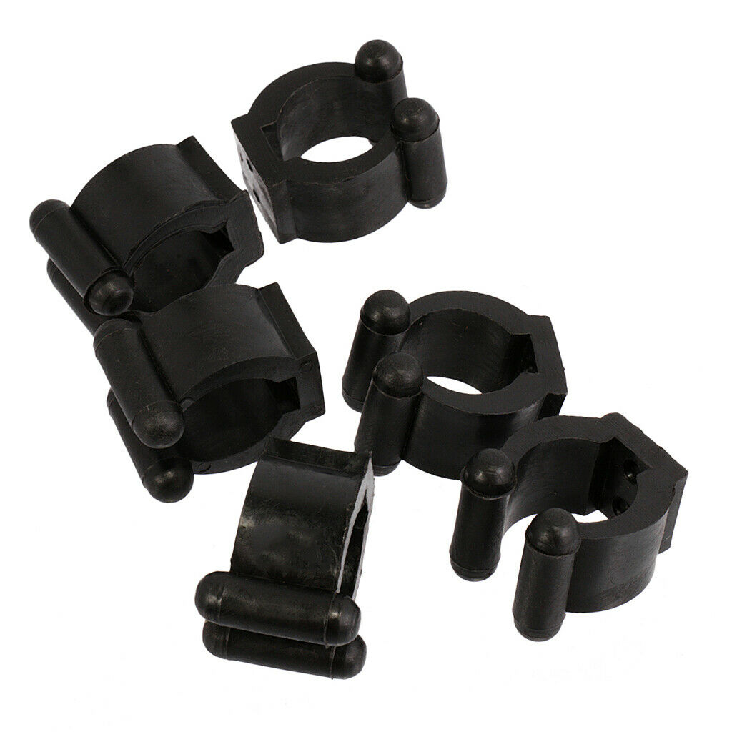6pcs Small Black Pool Snooker Billiard Cue Clips Accessories