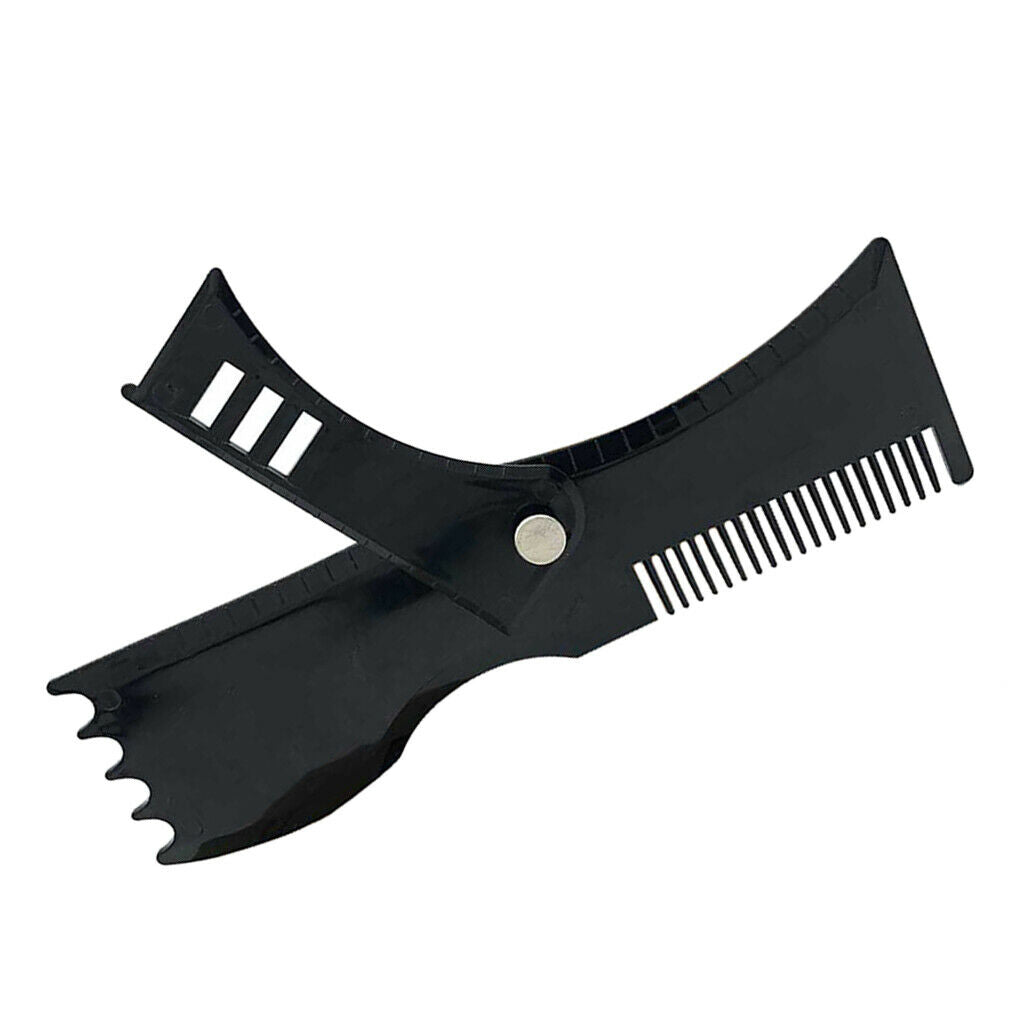 2 Pieces Beard Shaping Tool Template Guide Beard Facial Hair Trimmer Ruler