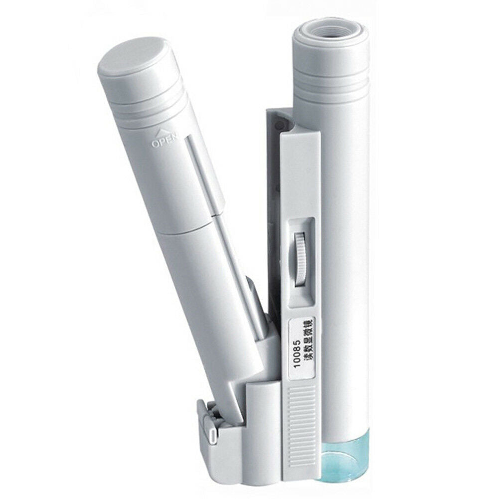 New 100x Zoom Microscope Handheld Portable Dual Tube Led Light Magnifier Loupe