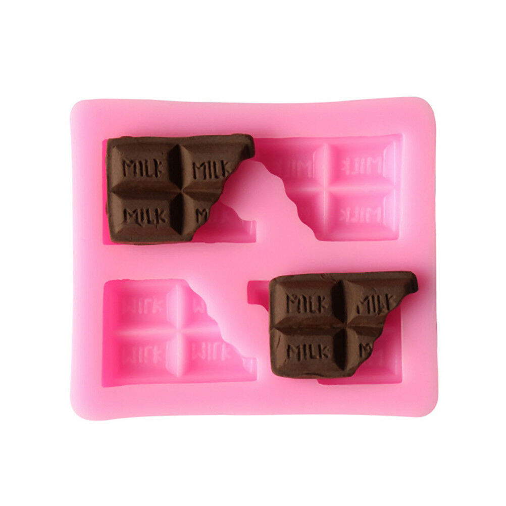 half tablet chocolate shape liquid silicone fondant cake molds diy baking.l8