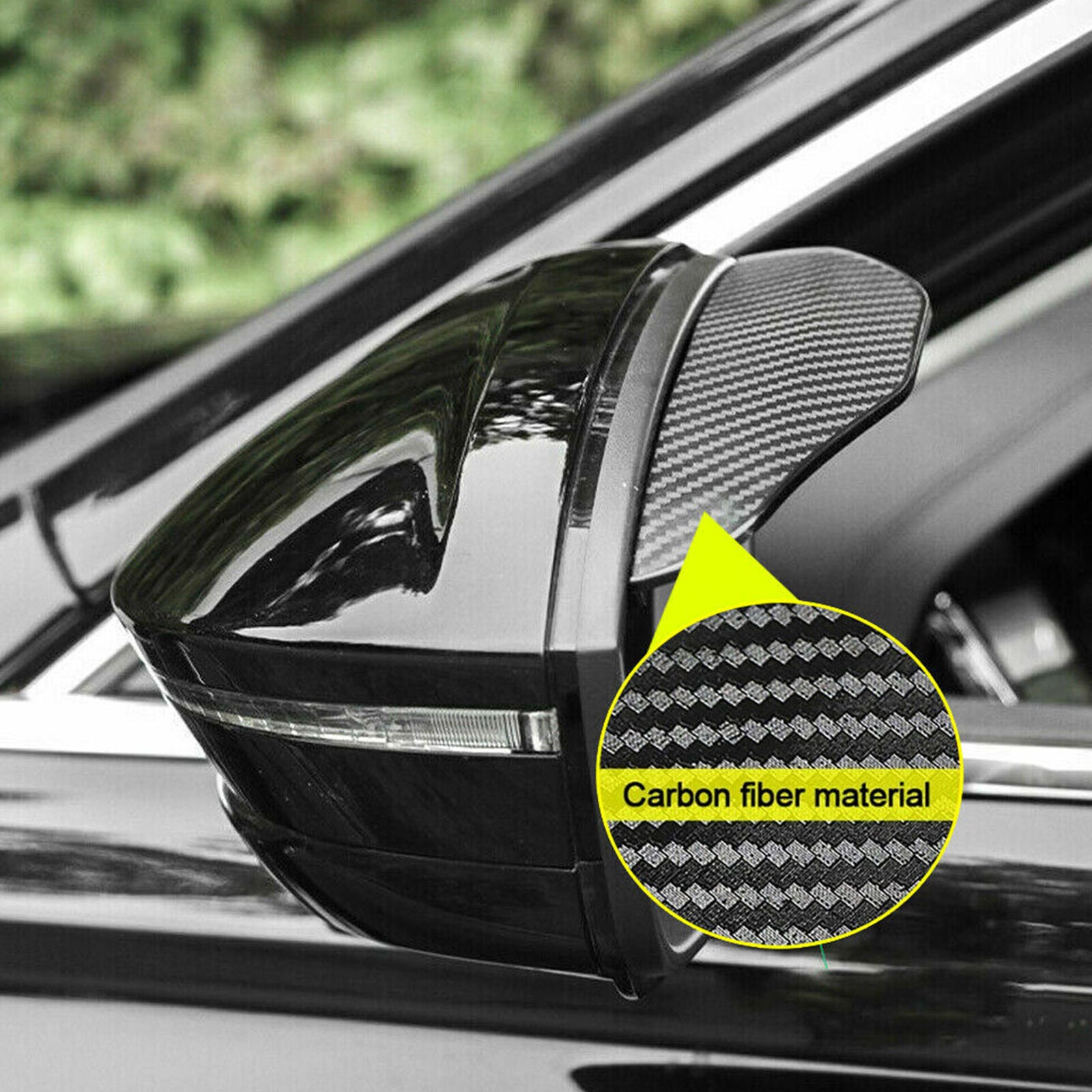 2Pcs Car Rear View Side Mirror Rain Board Eyebrow Guard Sun Visor Accessories