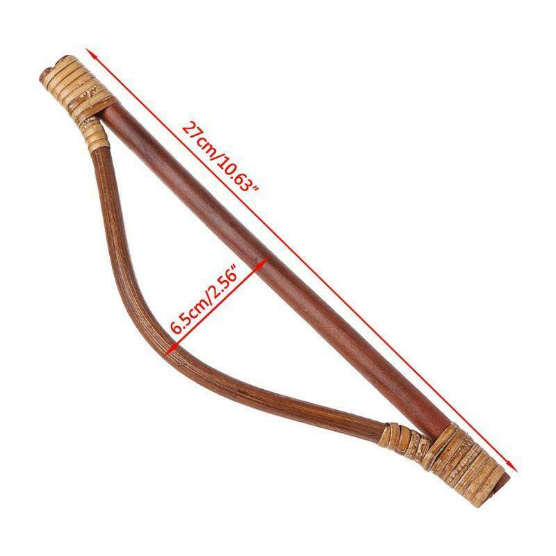 Natural Rattan Wooden Handle For Purse Diy Handbag Bag Accessories