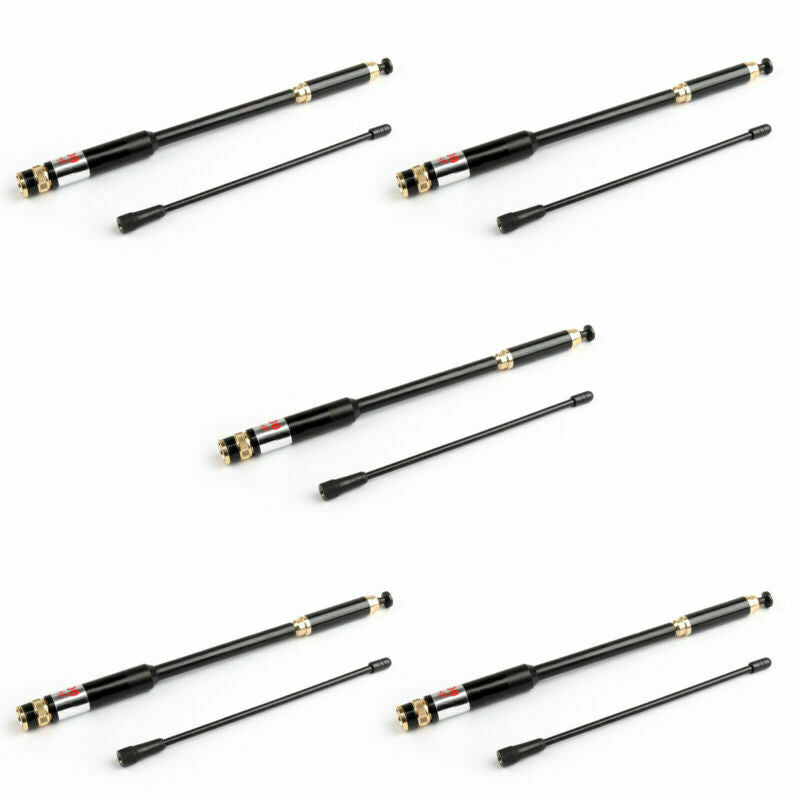 5x AL-800 High Gain Dual Band Extendable Antenna BNC For Icom Yaesu Radio  AT2