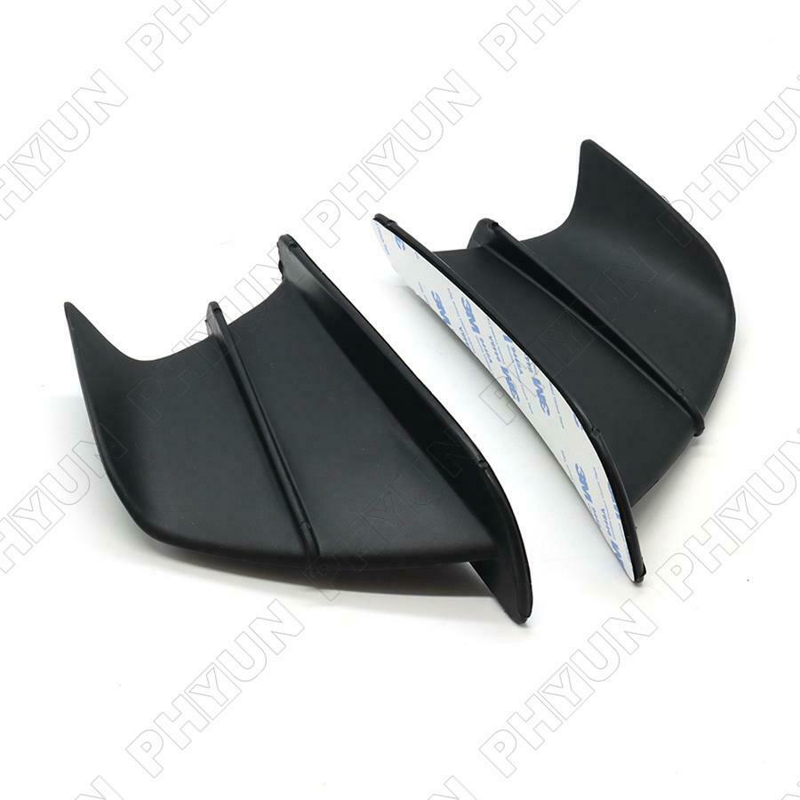2PC Universal Motorcycle Side Winglets Wind Fin Spoiler Trim Cover Air Deflector