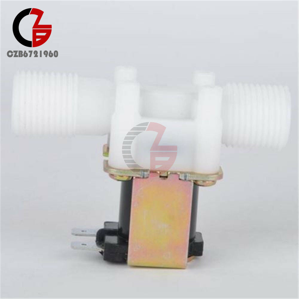 1/2" N/C Magnetic Electric Solenoid Valve Water Air Inlet Flow Switch DC 12V