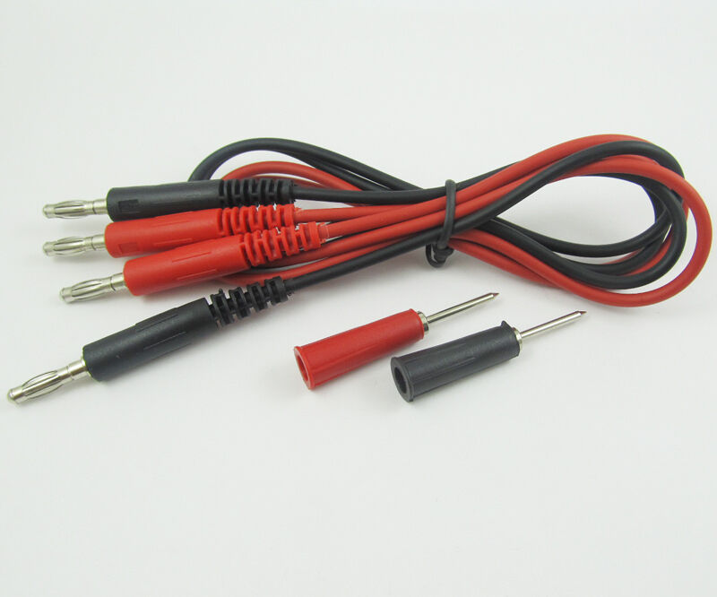 1set 0.8M dual-use Dual Banana Plug Test Cable w/Banana Jack to 2mm Pin Tip