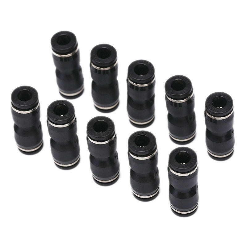 10X Tube od6mm 1/4''pneumatic straight push connector air line quick fitting  Tt