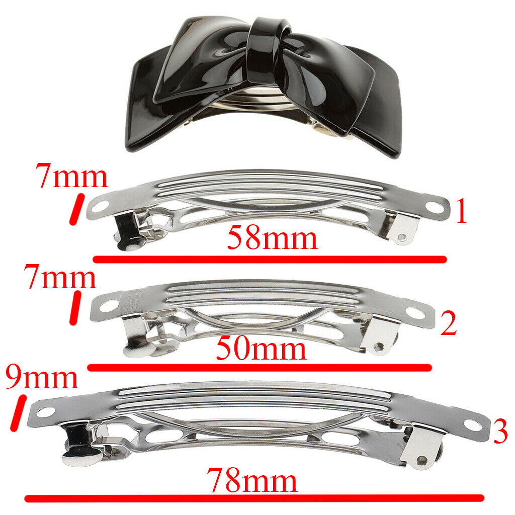 50pcs Metal Barrette Blank Hair Clips Hairpin Arches DIY Hair Accessories