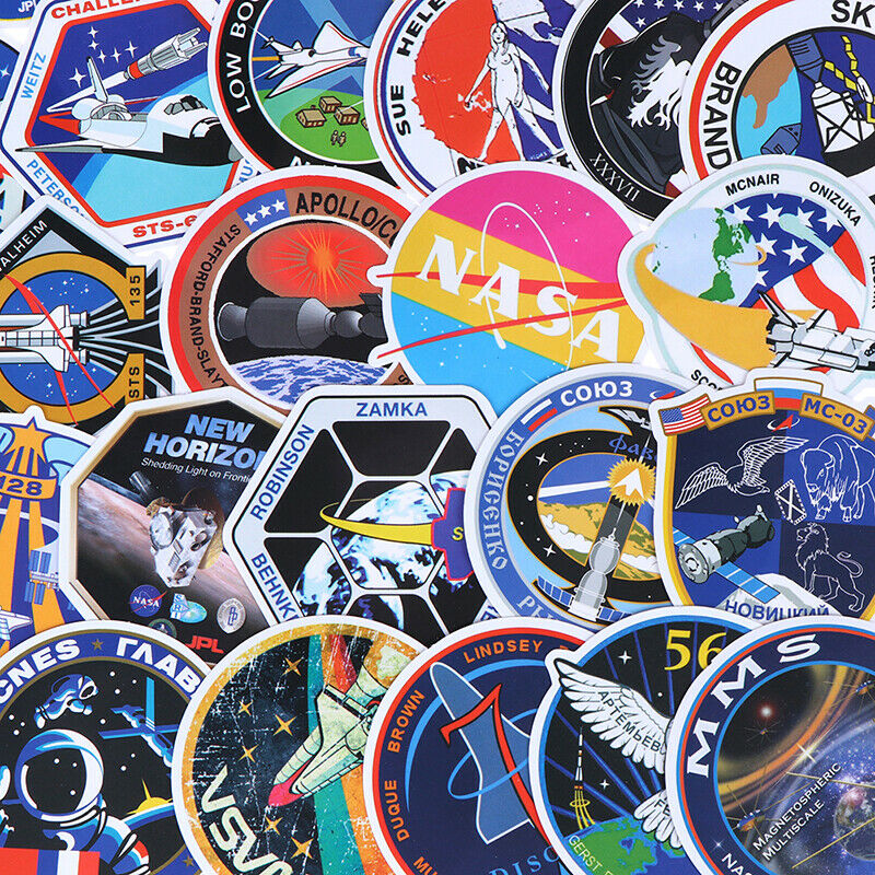 45Pcs Outer space theme stickers DIY scrapbook suitcase laptop guitar sti.l8