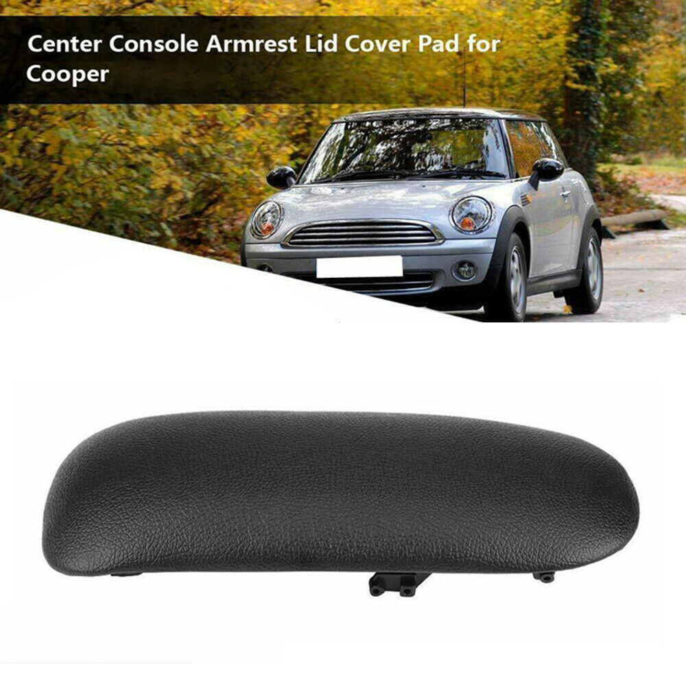 Black Car Center Console Sliding Top Armrest Cover for BMW Mini Cooper 2002-2008