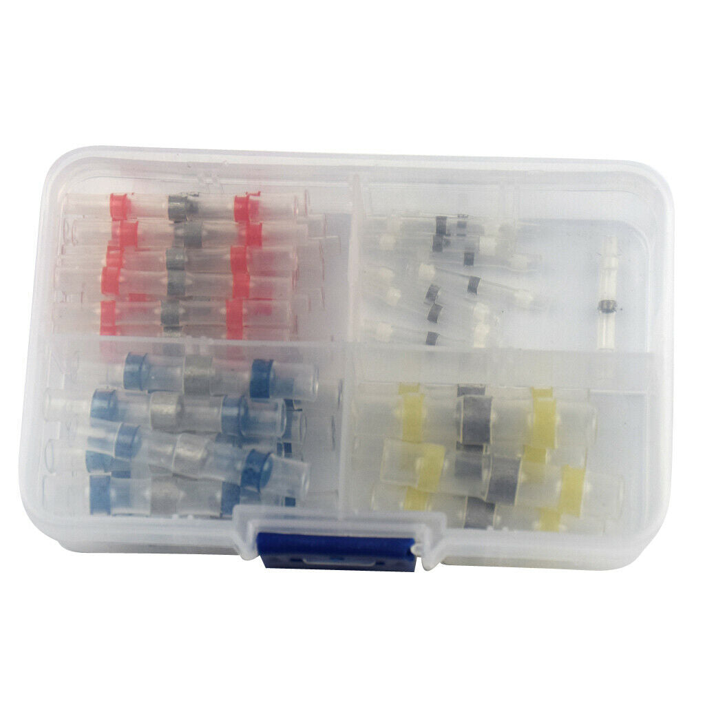 50 Pcs Waterproof Solder Seal Heat Shrink Sleeve Wire Splice Connectors Set
