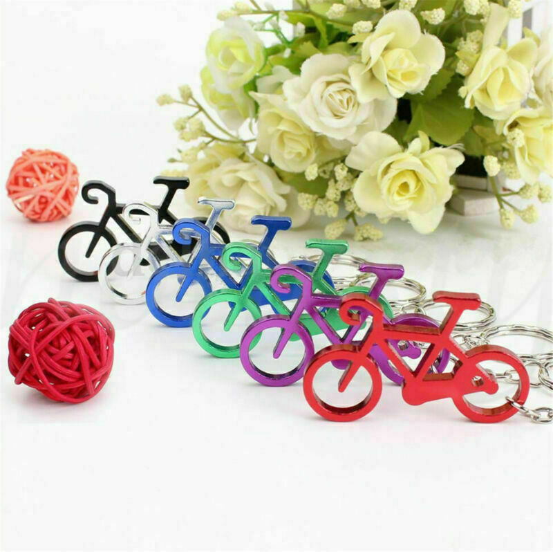 30PCS Colorful Alloy Metal Bike Bicycle Cycling Key Chain Ring Keyring Keychain