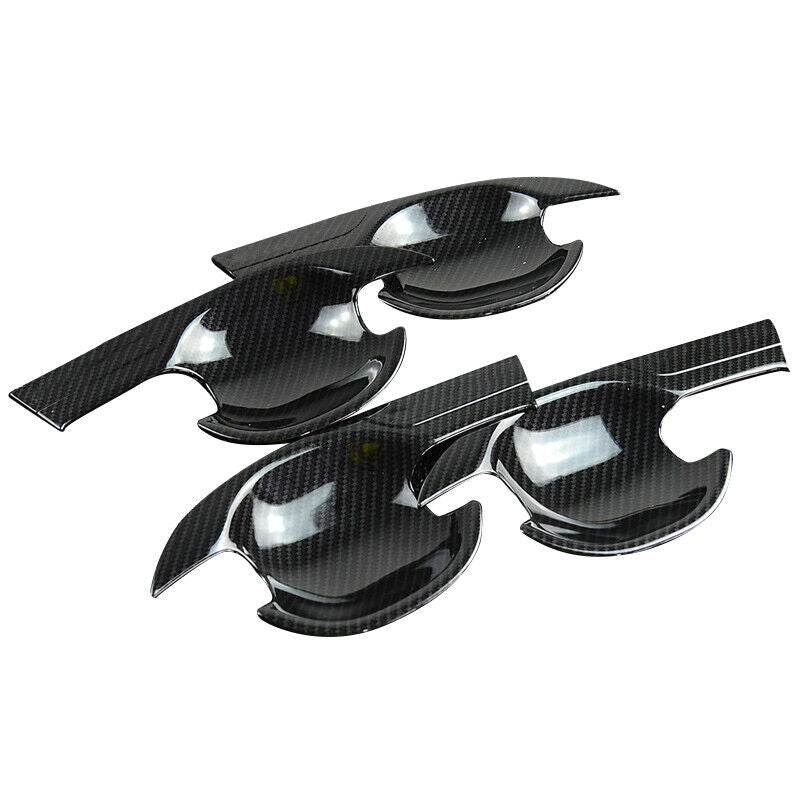 Carbon Fiber ABS Door Handle Bowl Covers Fits For Mitsubishi Outlander Sport