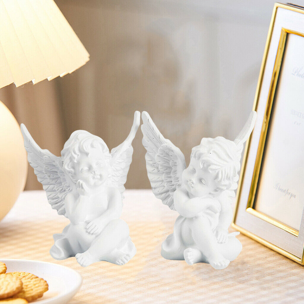 4x Cupid Angel Statue Cherubs Sculpture Tabletop Decor Hotel Gifts for Kid
