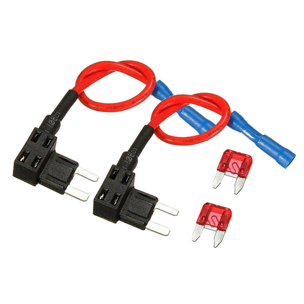 4x Circuit Fuse Tap ATS Adapter ATM Low Profile Plug &  Blade Fuse 165mm