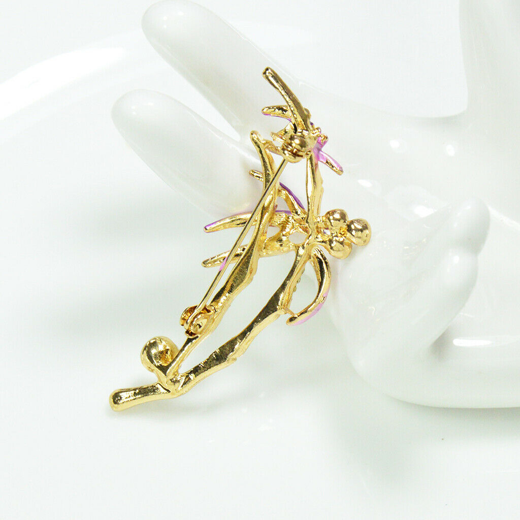 Natural Inspiration Bamboo Brooch Crystal Rhinestone Brooch Pin Green