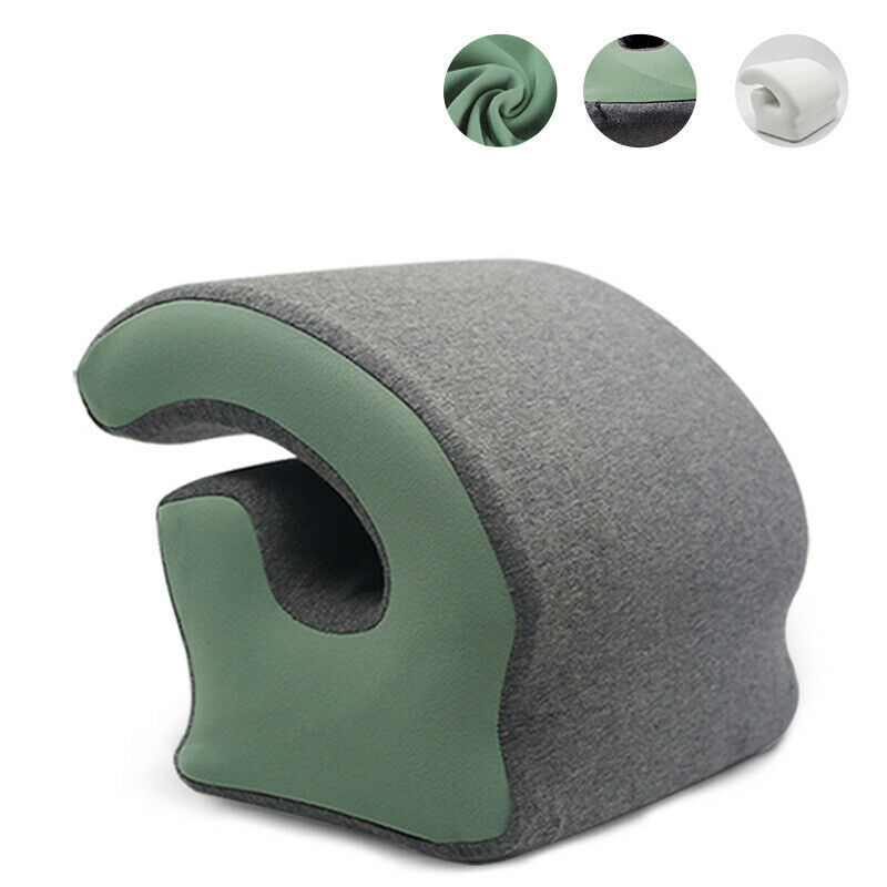 Memory Foam Headrest Desk Nap Pillow Office Lumbar Support Cushion Cotton Cover