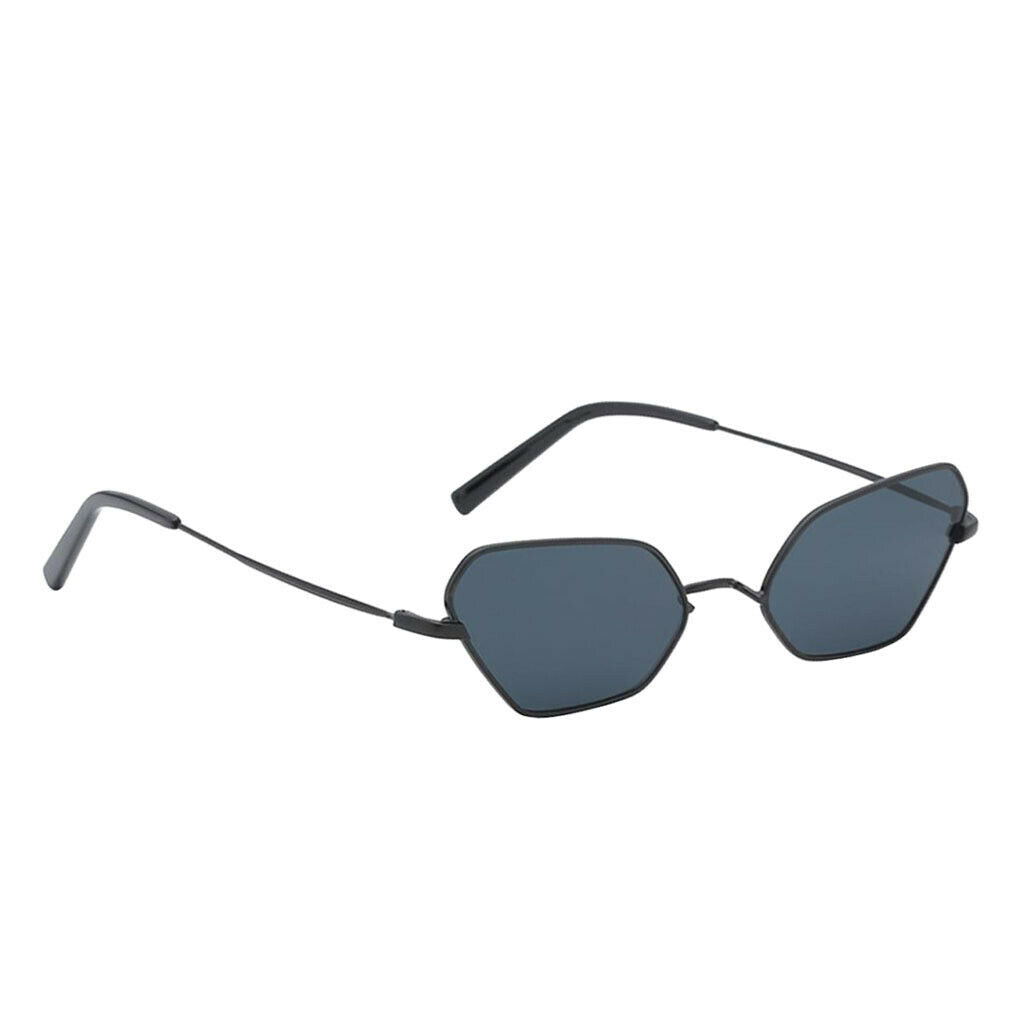 Unisex Metal Frame Fashion Cat Eye Sunglasses UV 400 Eyeglasses Black