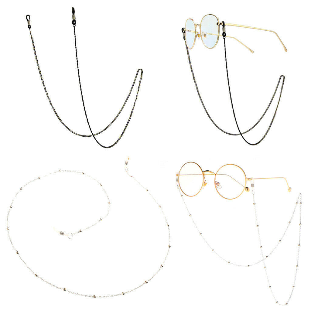 2X Eyeglasses Sunglasses Holder Retainer Glasses Neck Cord Chain String Rope