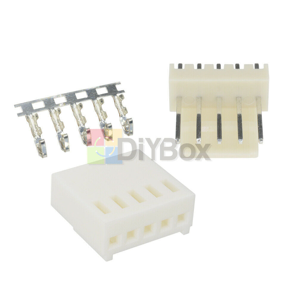 50Pcs KF2510-5P 2.54mm Pitch Pin Header+10x Terminal + 10x Housing Connector Kit