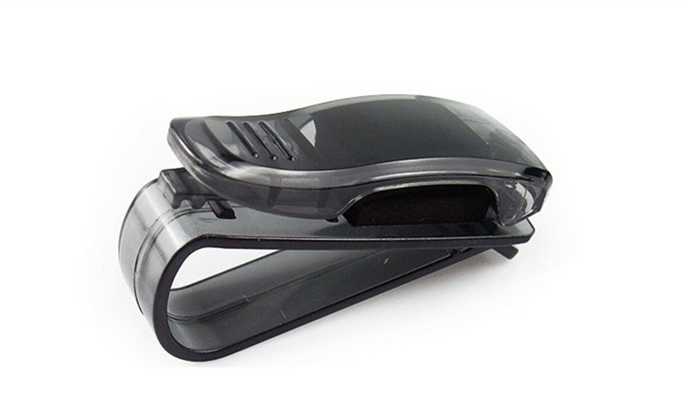 Black Universal Glasses Clip Car Auto Sun Visor Sunglasses Card Ticket Holder X1