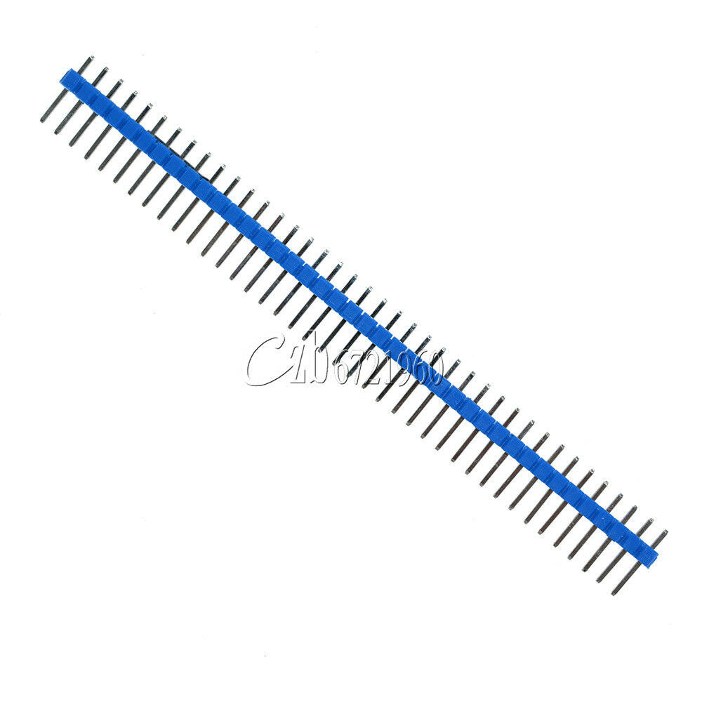 10PCS 40Pin 1x40P Male Breakable Pin Header Strip 2.54mm Long Blue Connector