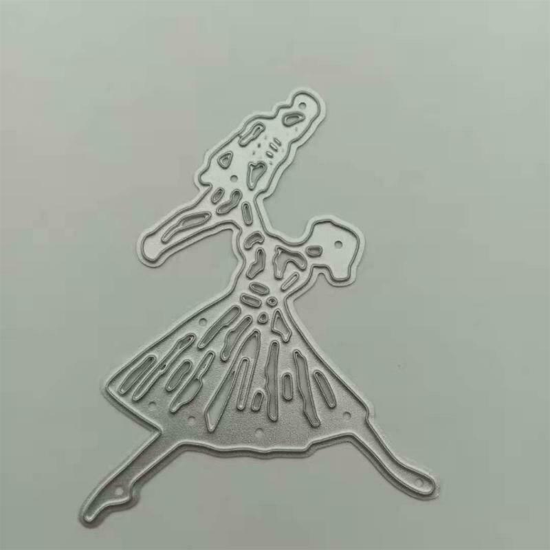 Elegant Dancing Lady Metal Cutting Die Stencil DIY Scrapbooking Album Paper Card