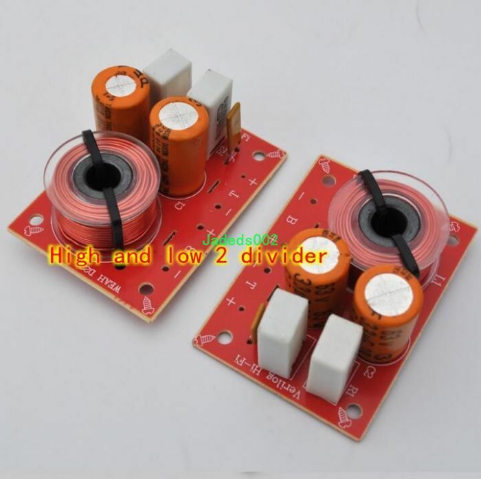 1pcs Treble bass 2-Way Speaker divider Audio crossover For WEAH D224 Audio Parts