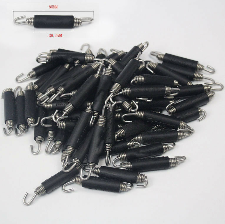 2Pcs 85MM Stainless Steel Hook Spring Tension Spring Retractors For Exhaust Pipe