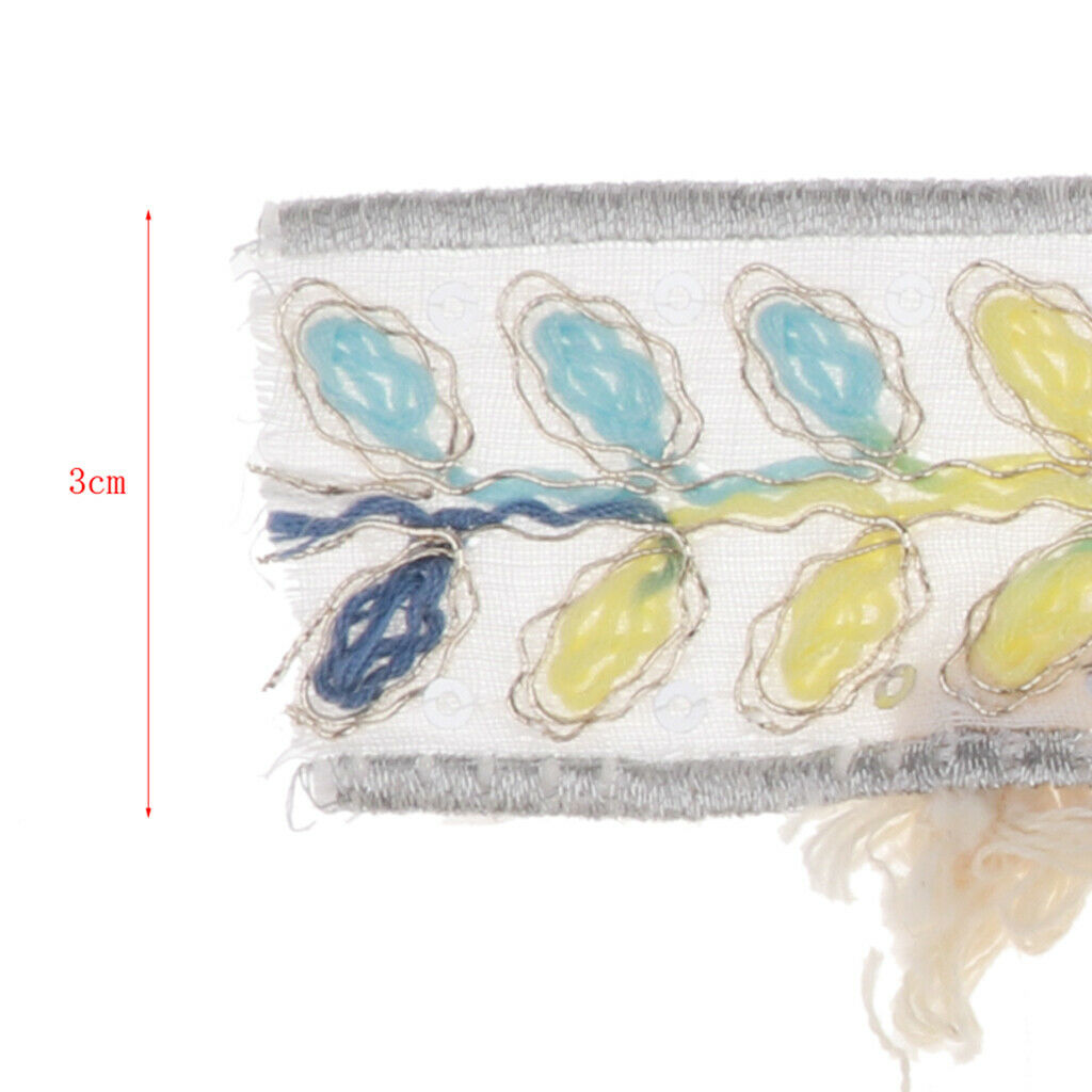1 Yard Quality Rainbow  Pompom Fringe Lace Trim Edging for Craft Decor