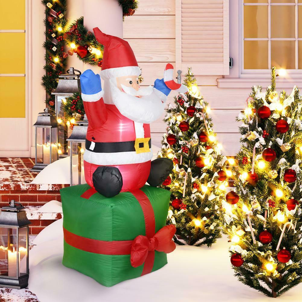 1.8m Inflatable Christmas Party Santa Claus Holiday Airblown Yard Outdoor Decor