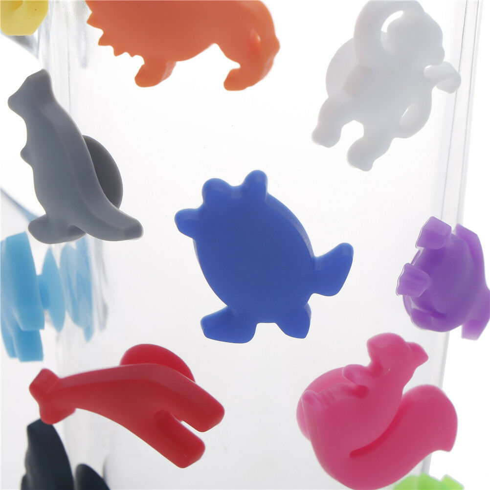 Animal Suction Cup Wine Glass Silicone Label Wine Glasses Recognizer Marke.l8