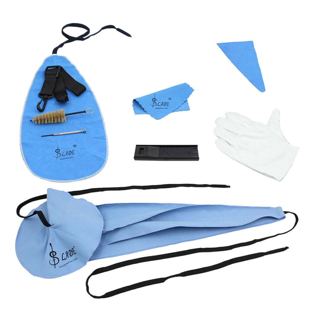 10 Pieces of Set Saxophone Cleaning Care Kit Cloth Reed Case Brush Tool