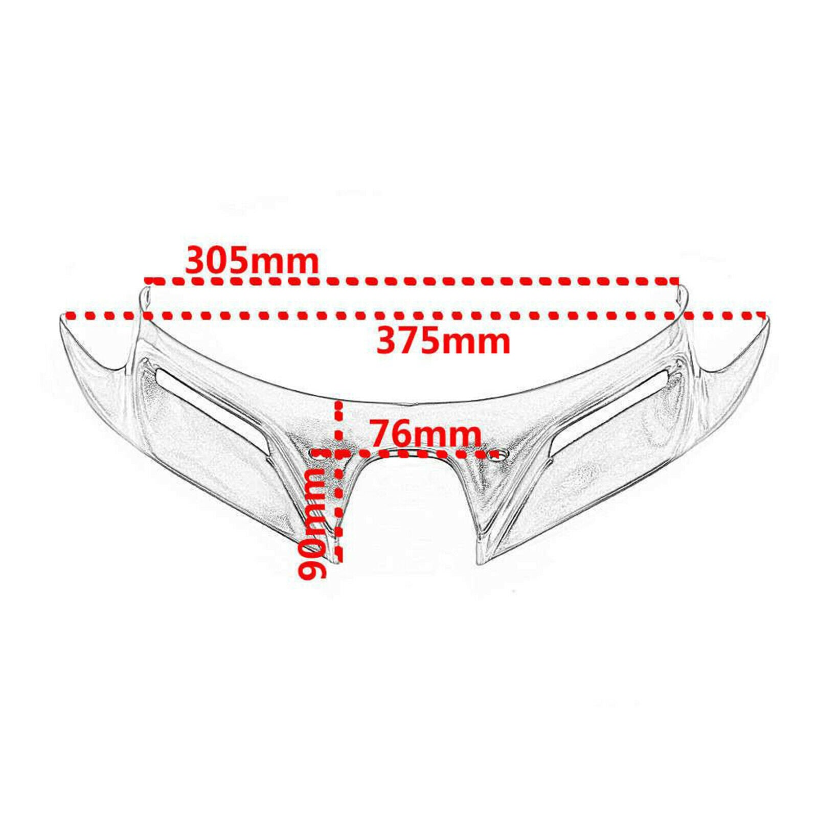 Front Aerodynamic Winglet Guard Cover for Kawasaki   250 400 2018-2020