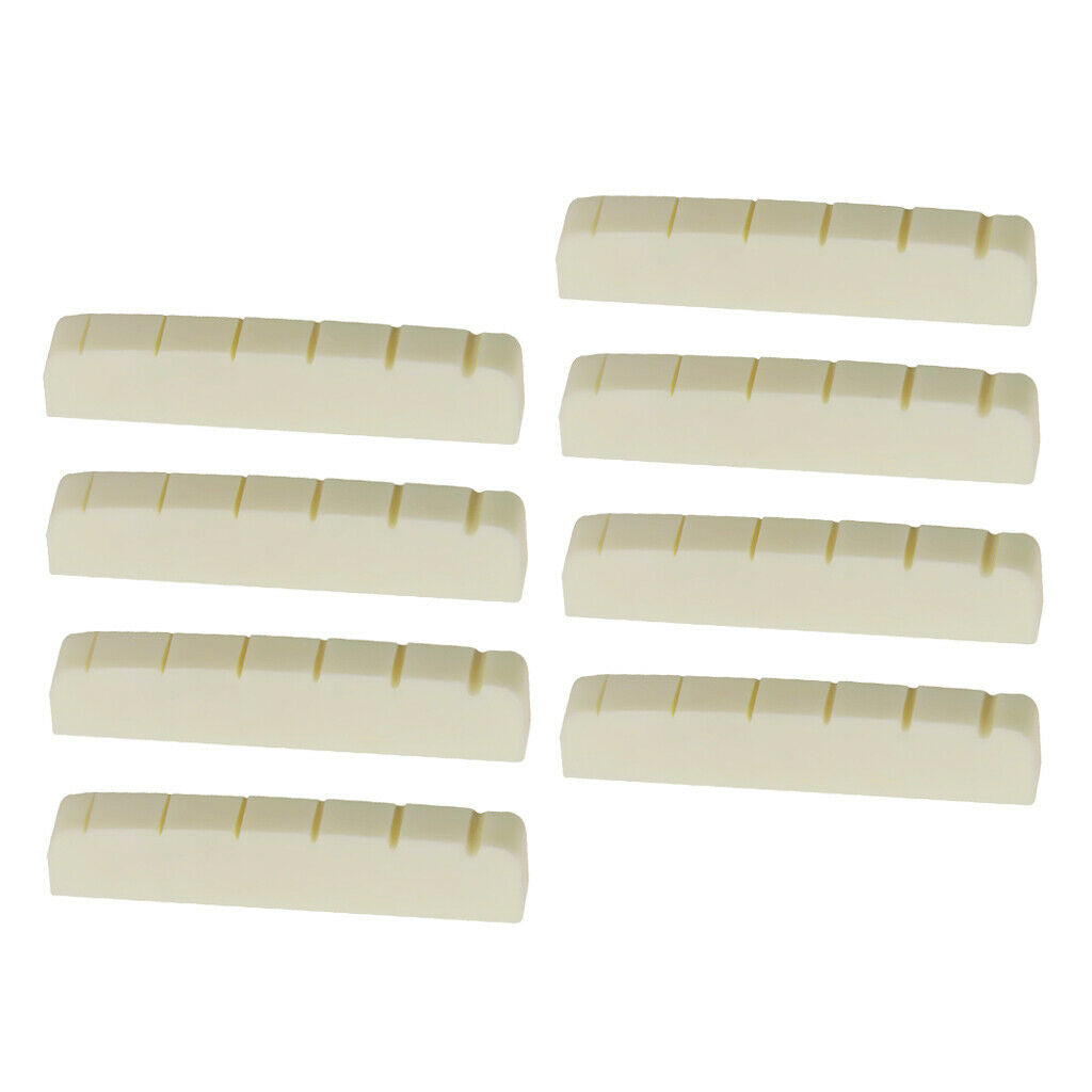 8 lot 43mm Bridge Bone Nut for Guitars Instrumental Part Replacement Set