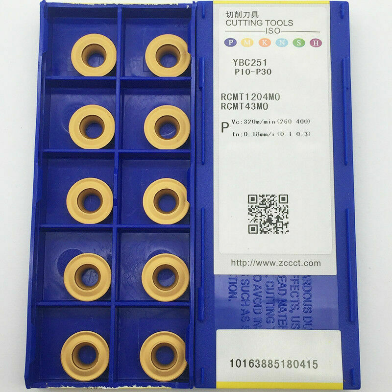 RCMT1204MO R6 Indexable CNC carbide Milling inserts for steel RCMT12