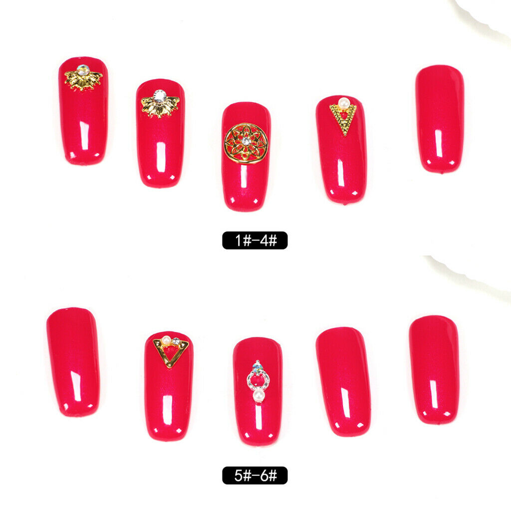 10Pcs Nail Art Tips Rhinestone Glitter Jewelry Decoration Rhinestones 09