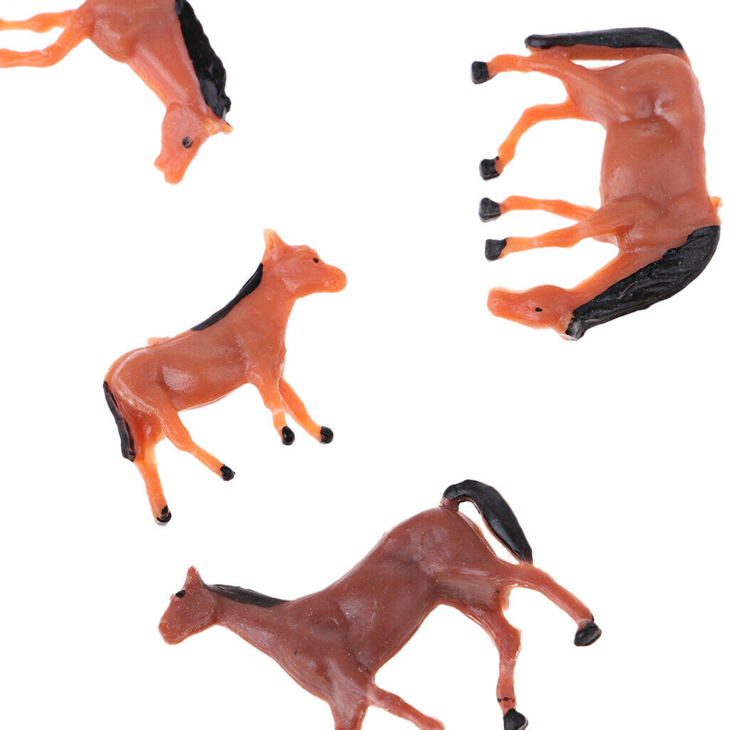 10Pcs Plastic Animals Horse Figures Models Set Toys Children's Learning