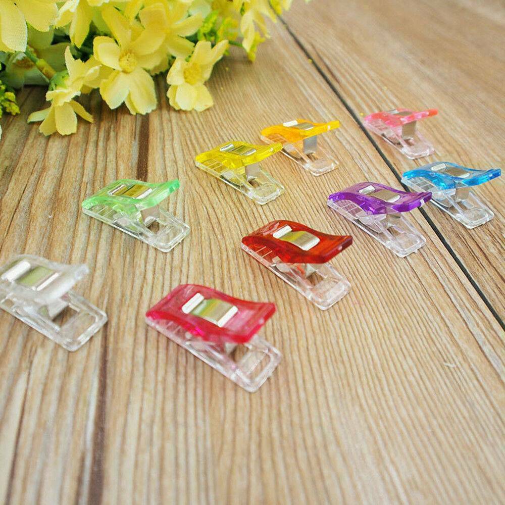 20 Colorful Wonder Clips Sewing Knitting Crochet For Fabric Quilting Craft DIY
